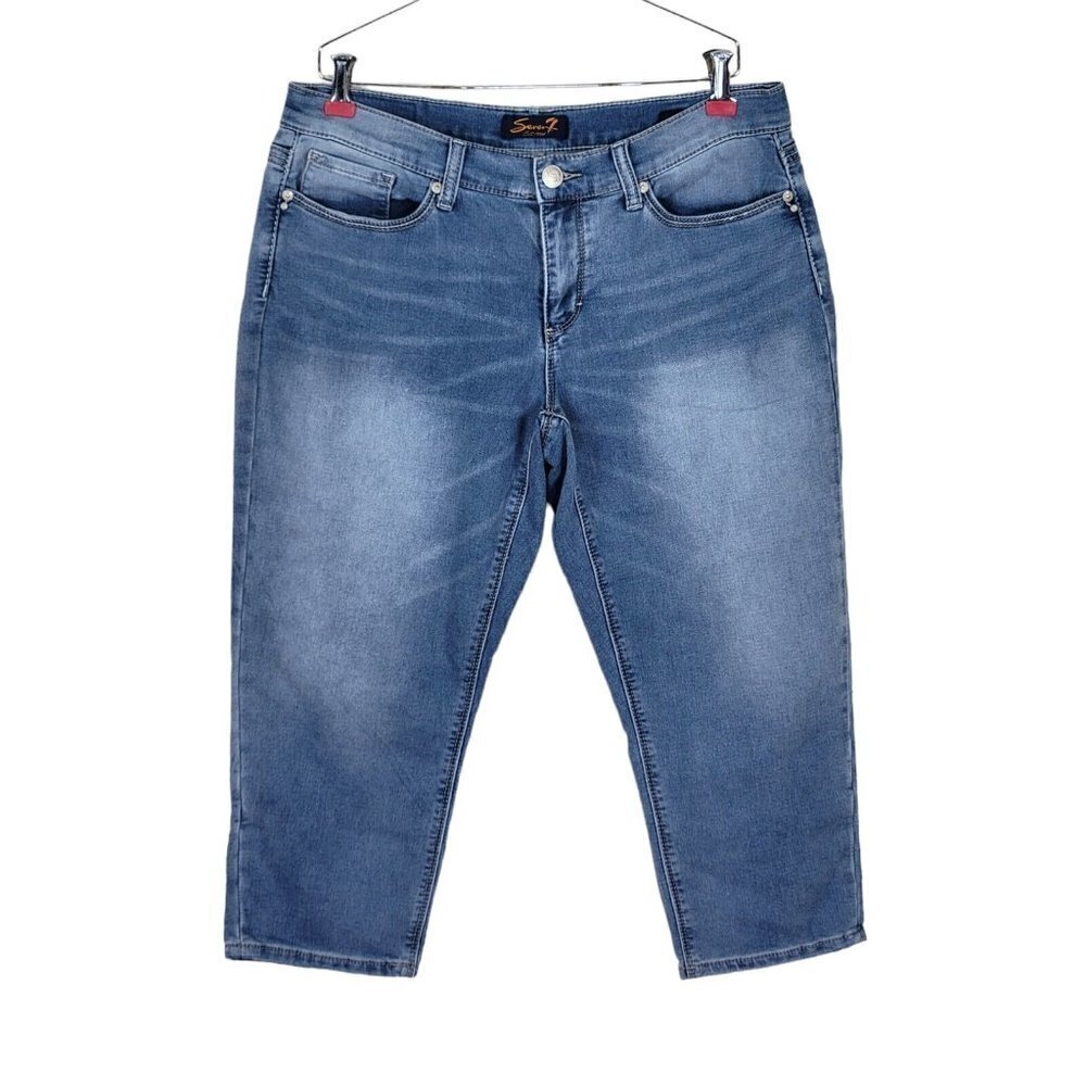 Seven7 Girlfriend Capri Jeans Size 10 34X21